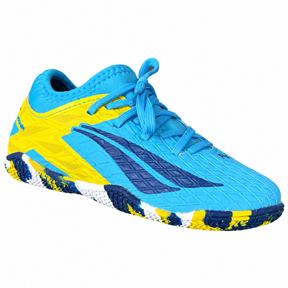 Penalty RX Locker Kids Indoor Futsal Shoes – Blue/Yellow