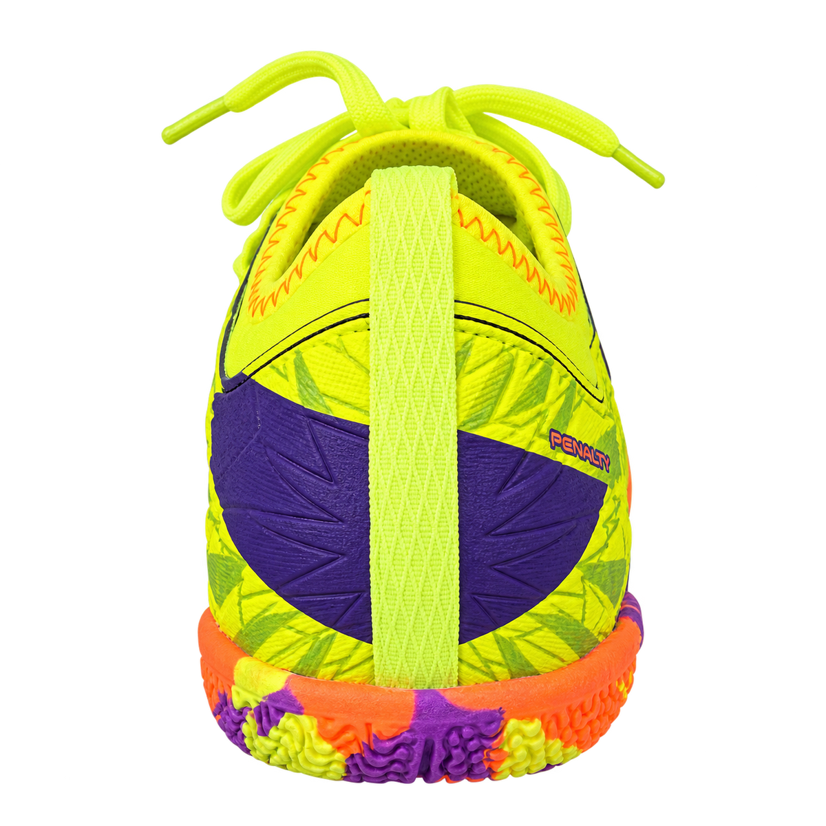 Penalty RX Locker Kids Indoor Futsal Shoes – Purple/Neon Green /Orange