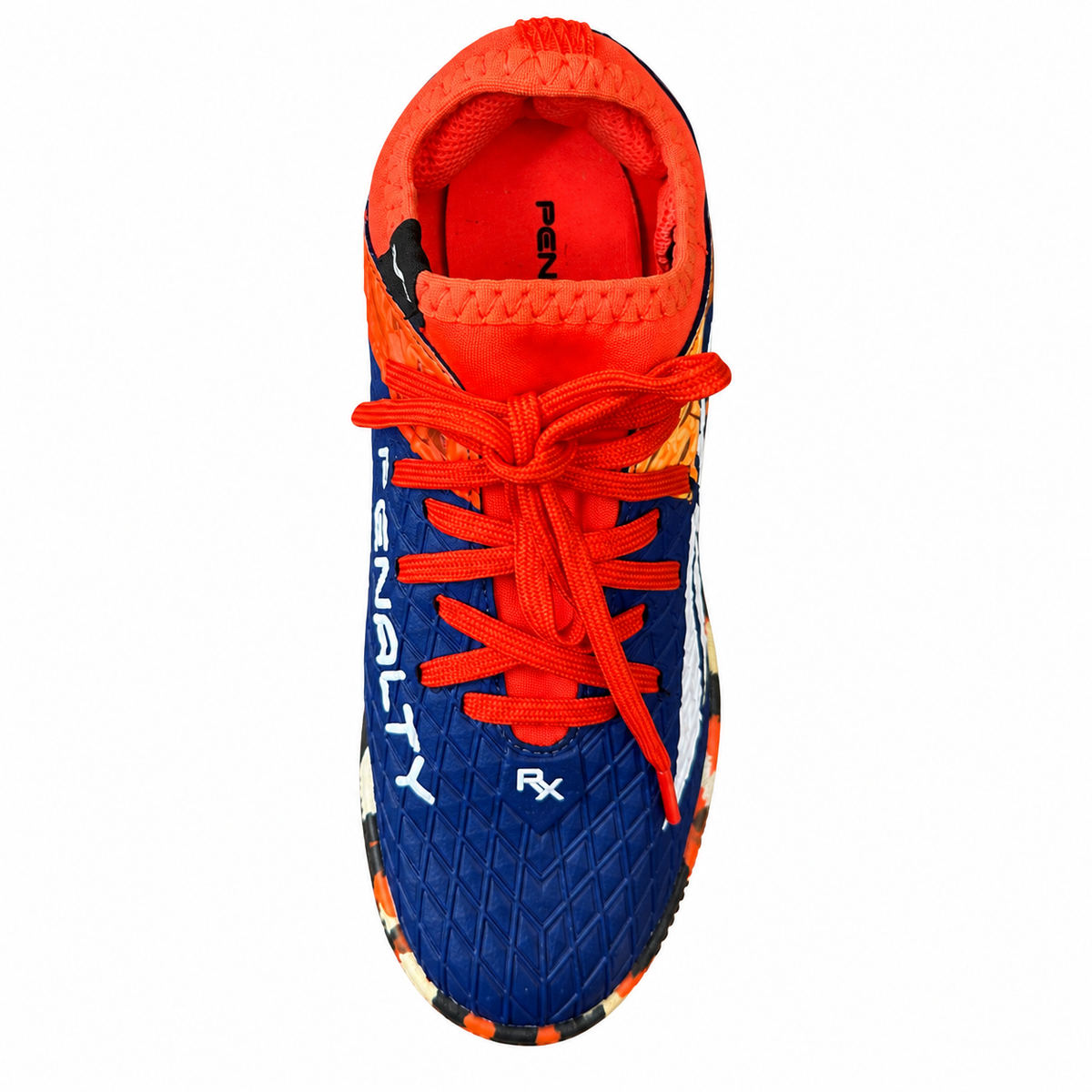 Penalty RX Locker Kids Indoor Futsal Shoes – Navy/Orange