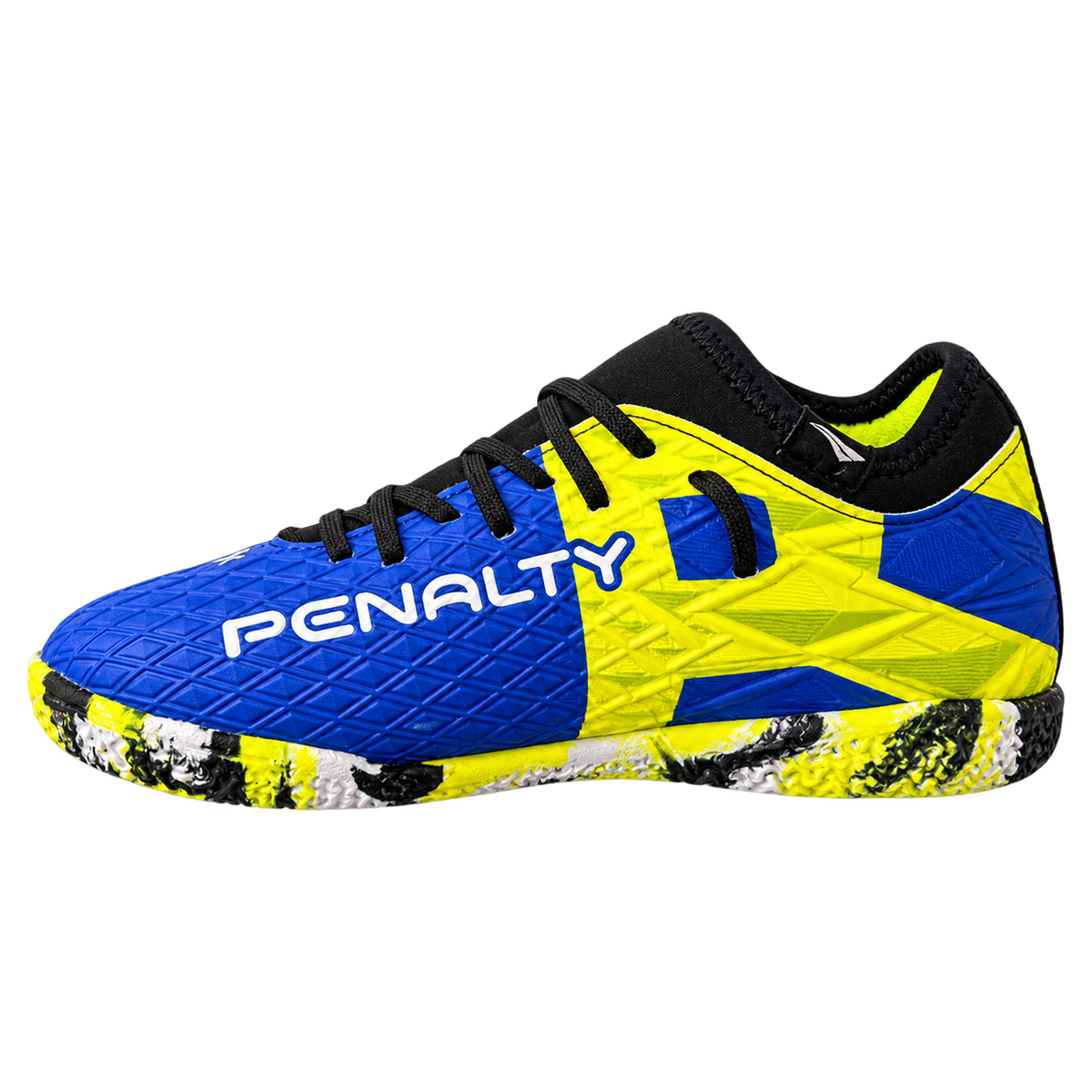 Penalty RX Locker Kids Indoor Futsal Shoes – Light Blue/Green Neon