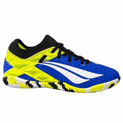 Penalty RX Locker Kids Indoor Futsal Shoes – Light Blue/Green Neon
