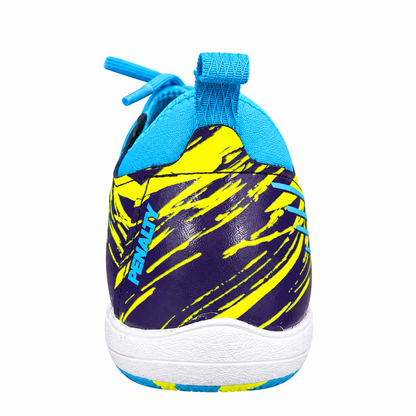 Penalty RX Locker Kids Indoor Futsal Shoes – Purple/Light Blue/Neon Green
